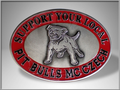 Opasková spona Support your local Pit bulls