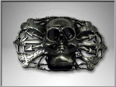 Gürtelschnalle Skull