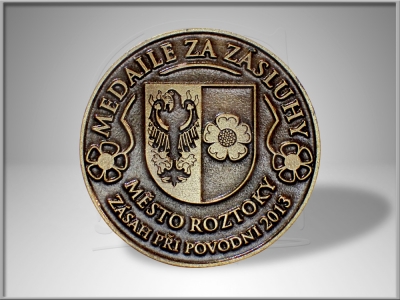 Medaile za záluhy - město Roztoky